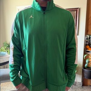 Jordan Full-Zip Basketball Jacket Green White Women's Size 3XL